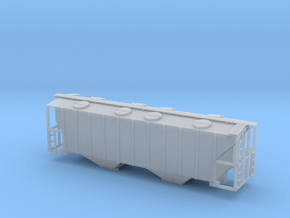 100 Ton Two Bay Covered Hopper - Nscale in Smooth Fine Detail Plastic