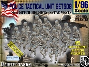 1/96 Mod-Unif Vest+Mitch Set508 in Tan Fine Detail Plastic