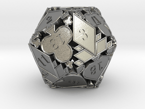 D20 Balanced - Cards (Metal) in Natural Silver