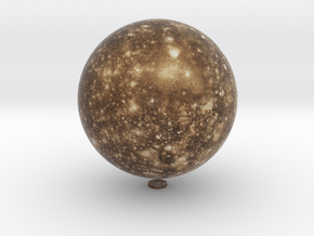 Callisto /12" Earth globe addon in Natural Full Color Sandstone
