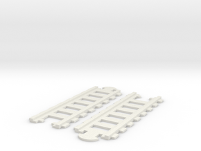 MINIs Straight Track 2x in White Natural Versatile Plastic