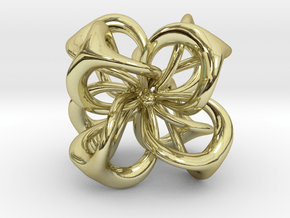 Flower in 4 Dimensions in 18k Gold Plated Brass