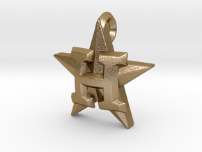 Astros Star charm in Polished Gold Steel