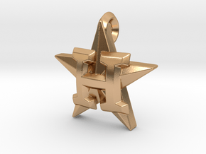 Astros Star charm in Polished Bronze