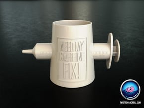 Coffee mug - Need my Caffeine Fix!  in White Natural Versatile Plastic