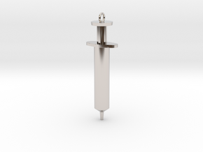 Syringe Pendant in Platinum
