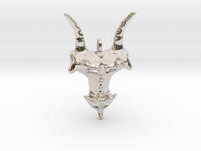 Dragon head in Rhodium Plated Brass