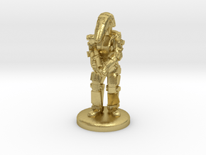 Battle Droid 20mm tall in Natural Brass