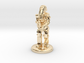Battle Droid 20mm tall in 14k Gold Plated Brass