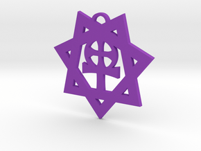 Septagram of the Liberal Catholic Union in Purple Processed Versatile Plastic