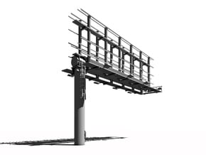 HO scale Back-to-Back Cantiliver Billboard in Smooth Fine Detail Plastic