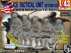 1/43 Mod-Unif Vest+Mitch Set 508-03 in Smooth Fine Detail Plastic