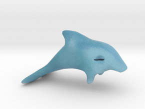 Dolphin Figurine in Natural Full Color Sandstone
