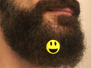 Smile for beard - front wearing in Yellow Processed Versatile Plastic