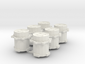 WWII Flak Tower x6 in White Natural Versatile Plastic
