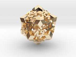 Intangle d20 in 14k Gold Plated Brass