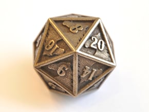 D20 Balanced - Horse in Polished Bronze Steel