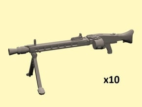 28mm MG-42 with drum x10 in Smoothest Fine Detail Plastic