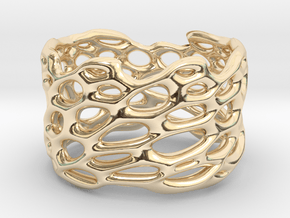 Lattice0104 Ring in 14k Gold Plated Brass