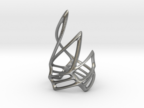 Swirling Claw Ring in Natural Silver: 7 / 54