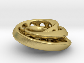 Nested mobius strip in Natural Brass