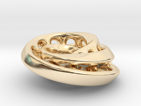 Nested mobius strip in 14k Gold Plated Brass