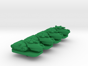 Charger Medium Tracked Armor - 3mm in Green Processed Versatile Plastic