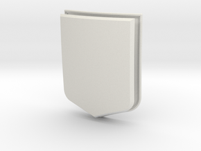 Modern Shield (Framed) in White Natural Versatile Plastic: Small