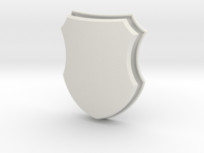 Badge Shield (Framed) in White Natural Versatile Plastic: Small