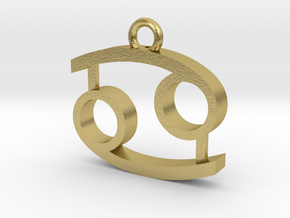 Sufferer Pendant (Cancer: the Crab) in Natural Brass