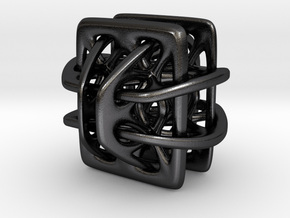 Borromean link nexus modified in Polished and Bronzed Black Steel