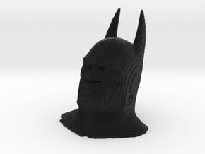 Batman voxelized in Black Premium Versatile Plastic