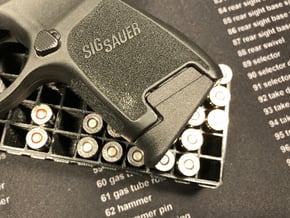 Sub-Compact Medium Extension for SIG P320 in Black Natural Versatile Plastic