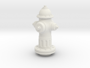 Fire Hydrant 1/20 scale in White Natural Versatile Plastic