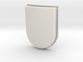 Spanish Shield (Framed) in White Natural Versatile Plastic: Small