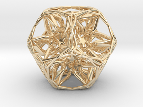 Organic Dodecahedron star nest in 14K Yellow Gold