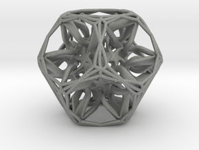 Organic Dodecahedron star nest in Gray PA12
