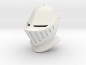 Closed Helm (For Crest) in White Natural Versatile Plastic: Small