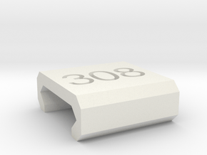 Caliber Marker - Picatinny - 308 in White Natural Versatile Plastic