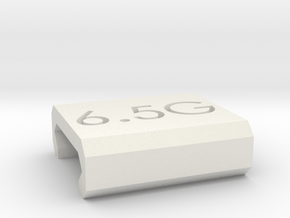 Caliber Marker - Picatinny - 6.5 Grendel in White Natural Versatile Plastic