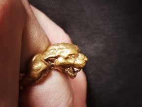 Panther Ring in Natural Brass: 6 / 51.5
