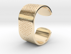 Quasicrystals Diffraction Pattern Bracelet in 14k Gold Plated Brass