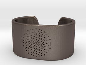Quasicrystals Diffraction Pattern Bracelet - simpl in Polished Bronzed-Silver Steel