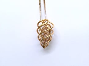 Flame Pendant in Polished Brass