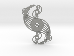 Crop circle Pendant  1(steel materials) in Gray PA12
