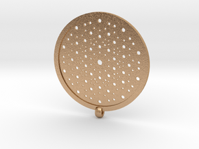 Quasicrystals Diffraction Pattern Pendant in Natural Bronze