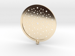 Quasicrystals Diffraction Pattern Pendant in 14k Gold Plated Brass