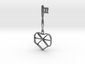 Unity Key in Natural Silver