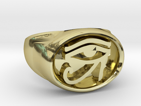 Eye of Dawn Men's Ring - Custom Signature Jewelry  in 18k Gold Plated Brass