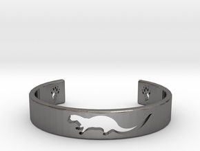 Otter Bracelet in Polished Nickel Steel: Medium